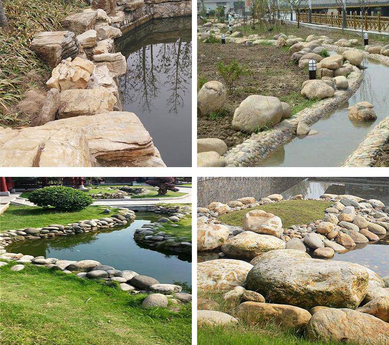 園林景觀工程中的基石 雜色鵝卵石、河灘石與景觀石的多元應(yīng)用